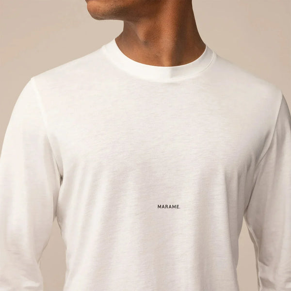 Lyocell Blend Long Sleeve Logo T-Shirt