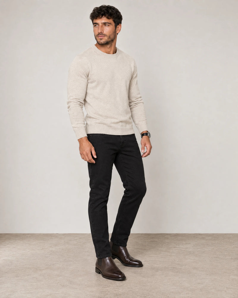 Slim Leg Jeans campaign 01|black denim