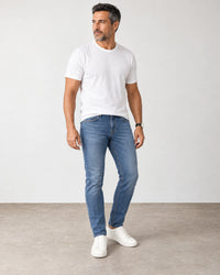 Slim Leg Jeans campaign 01|classic wash denim