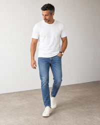Slim Leg Jeans campaign 06|classic wash denim