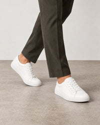Smart Leather Trainers campaign 02|white