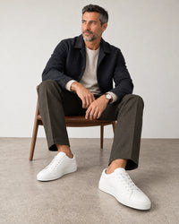 Smart Leather Trainers campaign 06|white