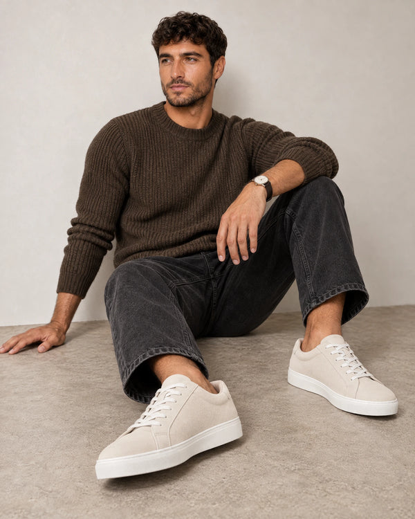 Smart Suede Trainers campaign 06|grey