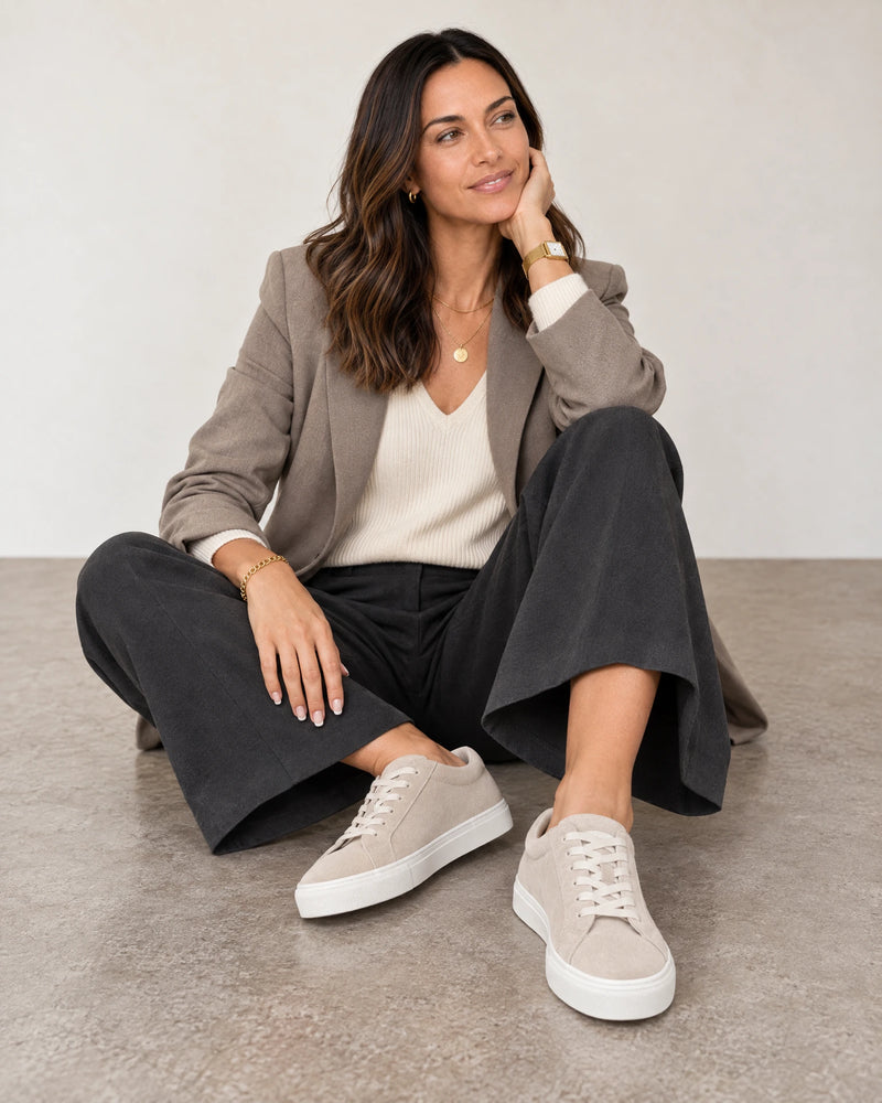 Smart Suede Trainers campaign 06|grey