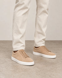 Smart Suede Trainers campaign 01|sandstone