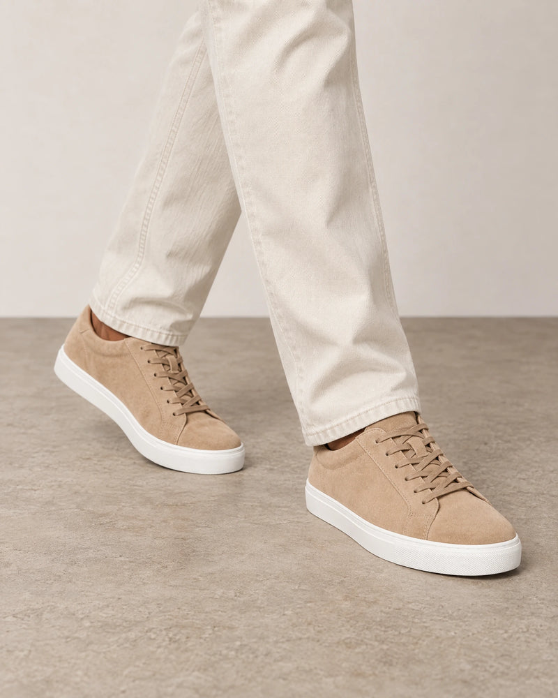 Smart Suede Trainers campaign 02|sandstone