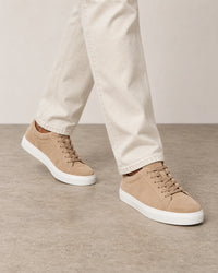Smart Suede Trainers campaign 02|sandstone