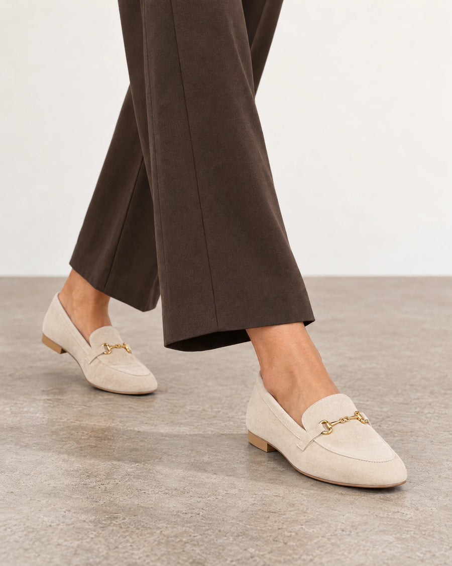 Suede Buckled Loafers