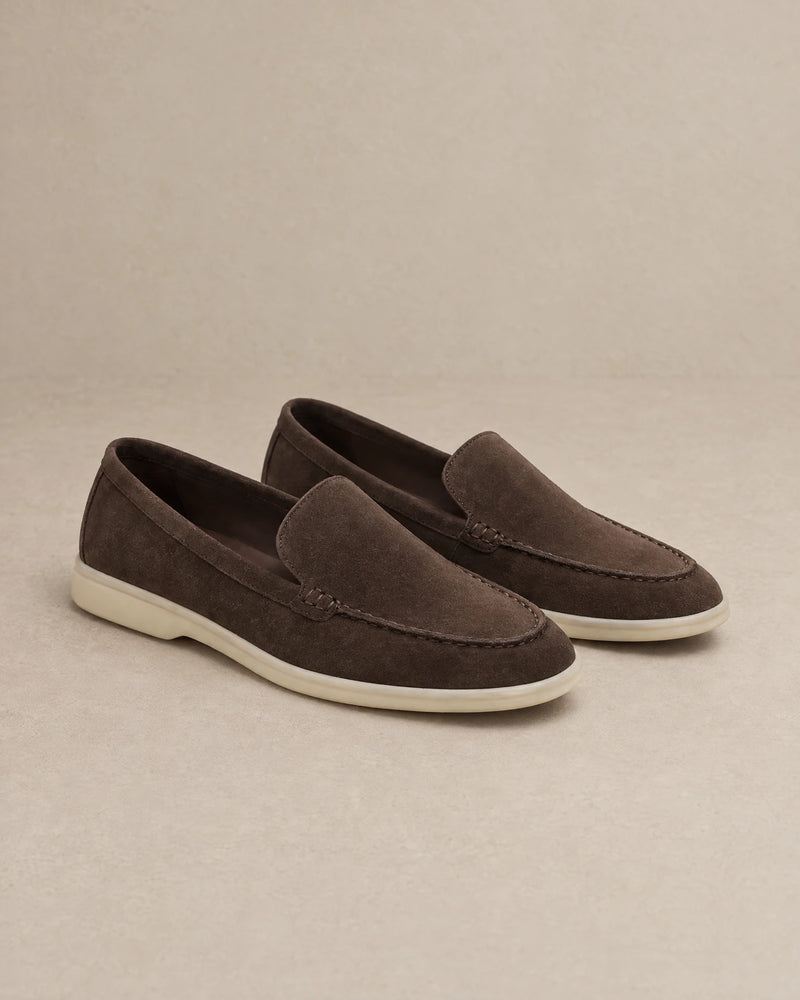 Suede Loafers campaign 03|burnt brown