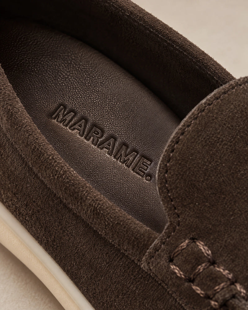 Suede Loafers campaign 05|burnt brown