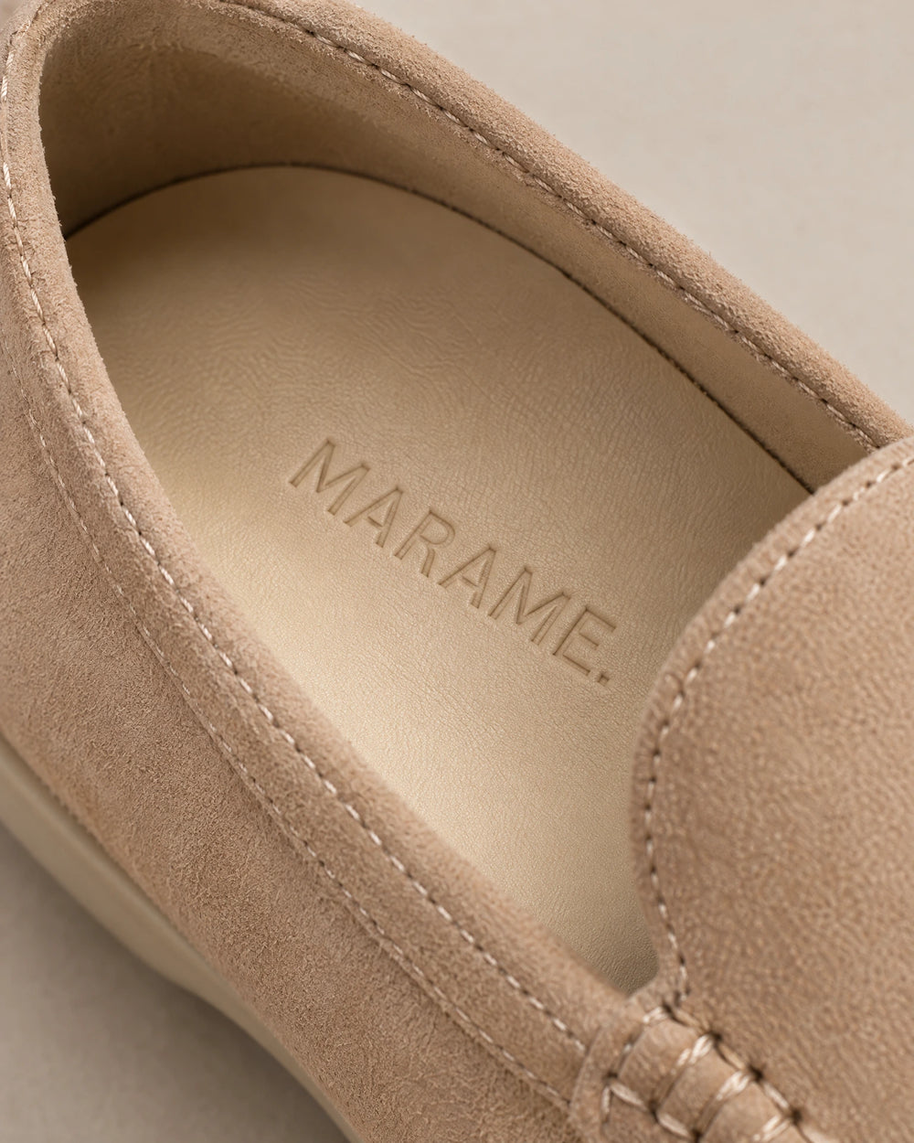 Suede Loafers campaign 05|sandstone