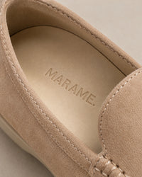 Suede Loafers campaign 05|sandstone
