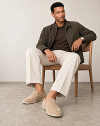 Suede Loafers campaign 06|sandstone