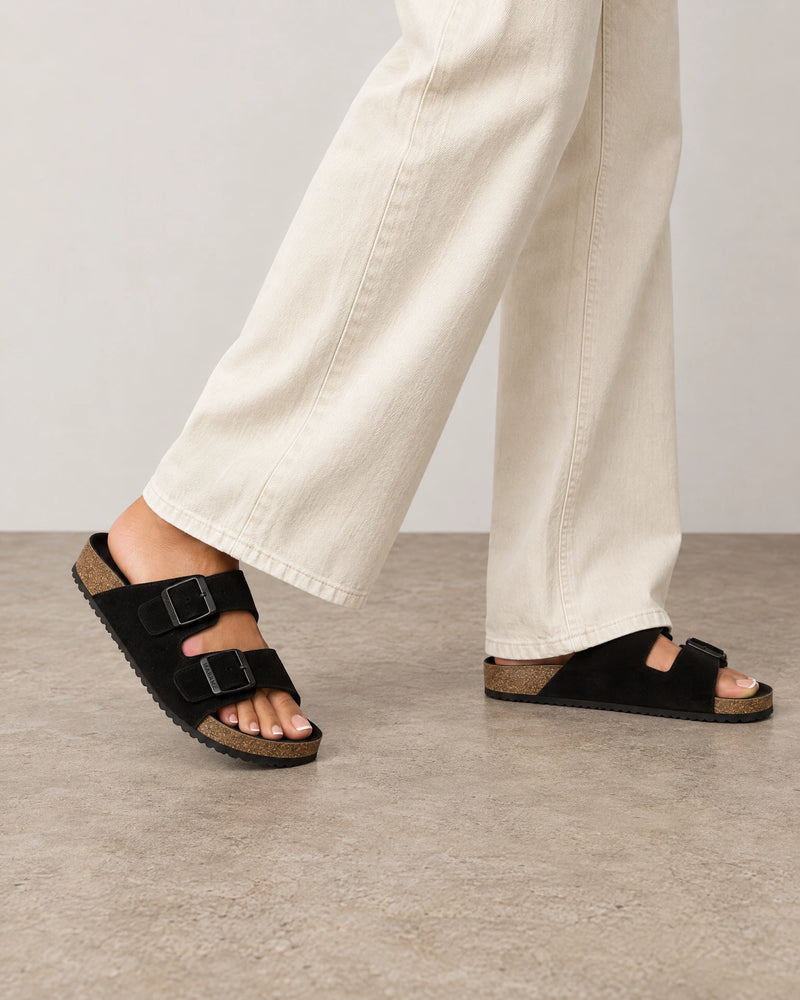 Suede Sandals campaign 02|black