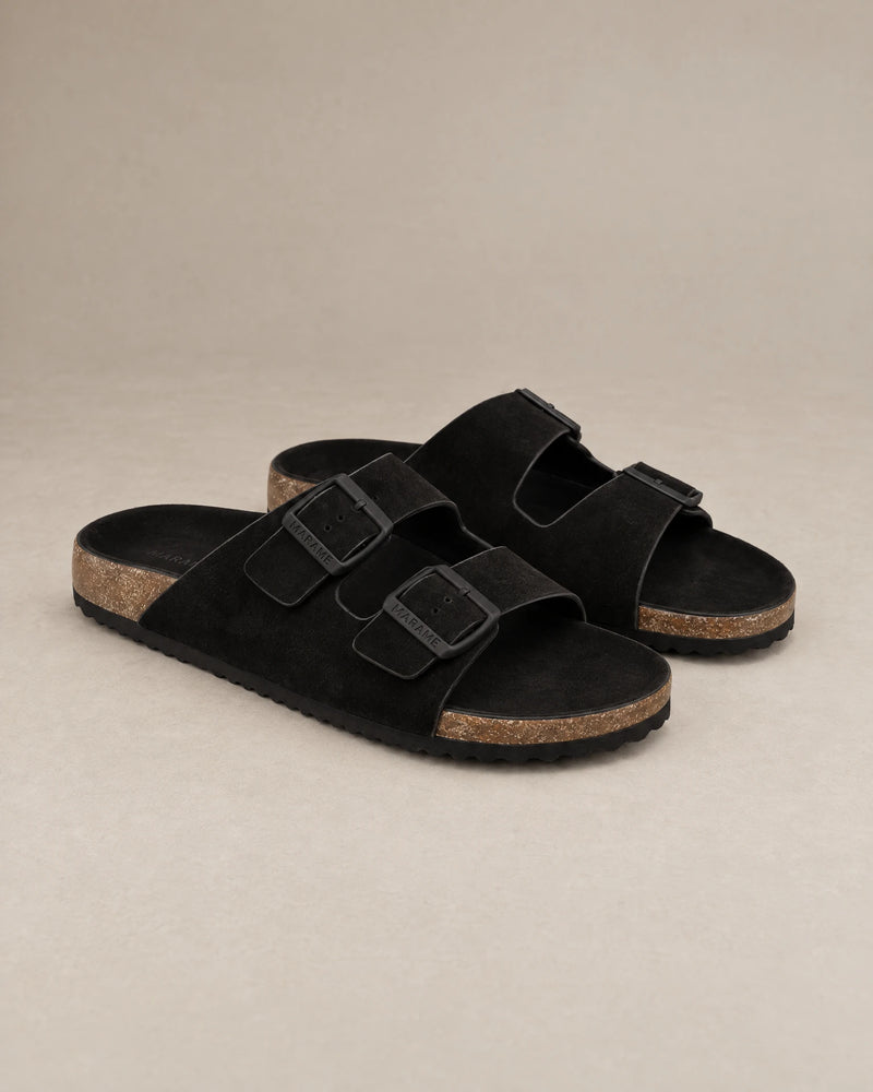 Suede Sandals campaign 03|black
