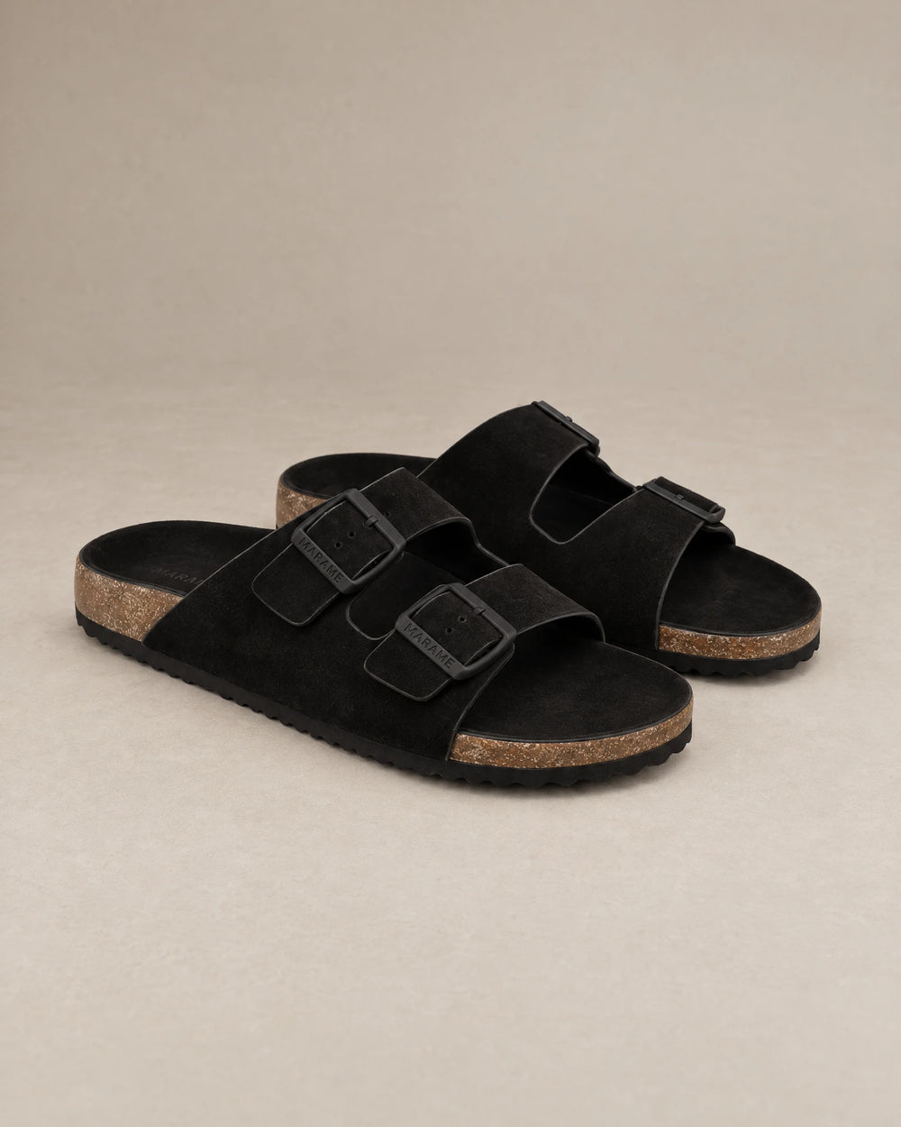 Suede Sandals campaign 03|black