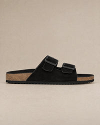 Suede Sandals campaign 04|black