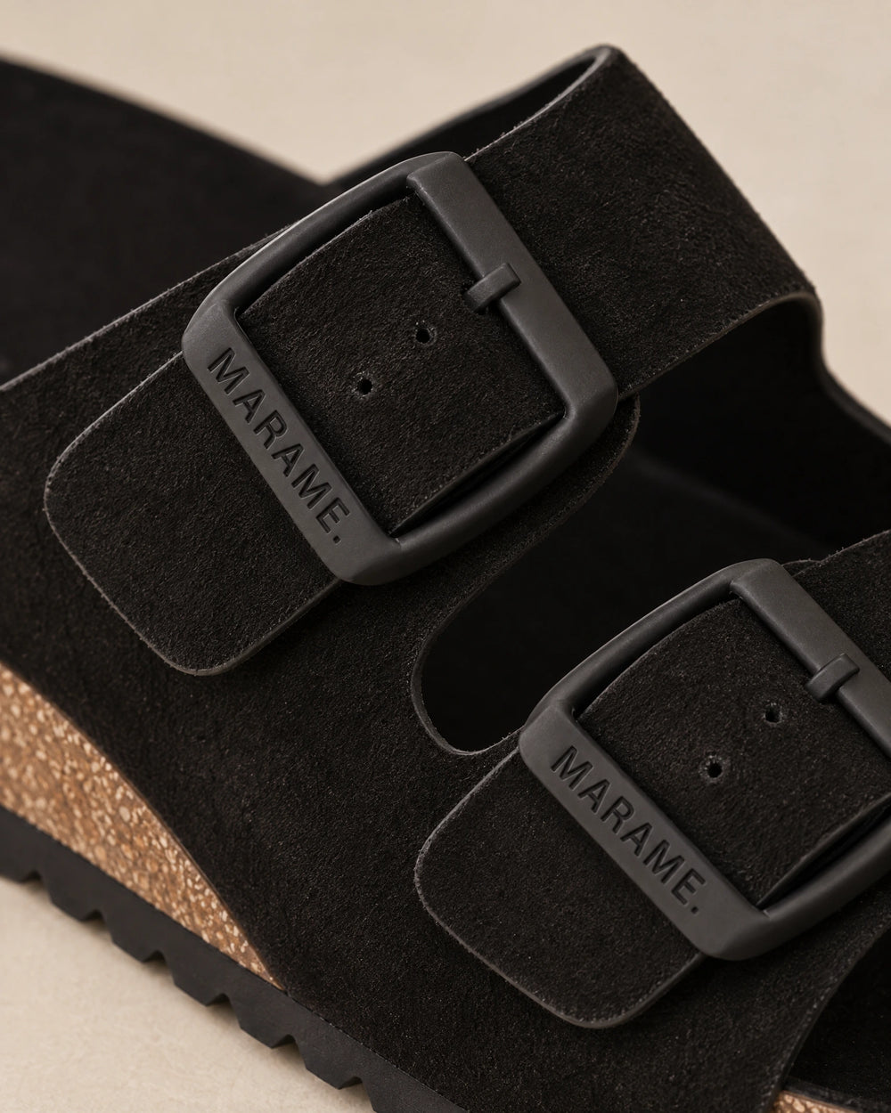 Suede Sandals campaign 05|black