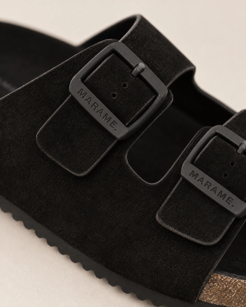 Suede Sandals campaign 05|black