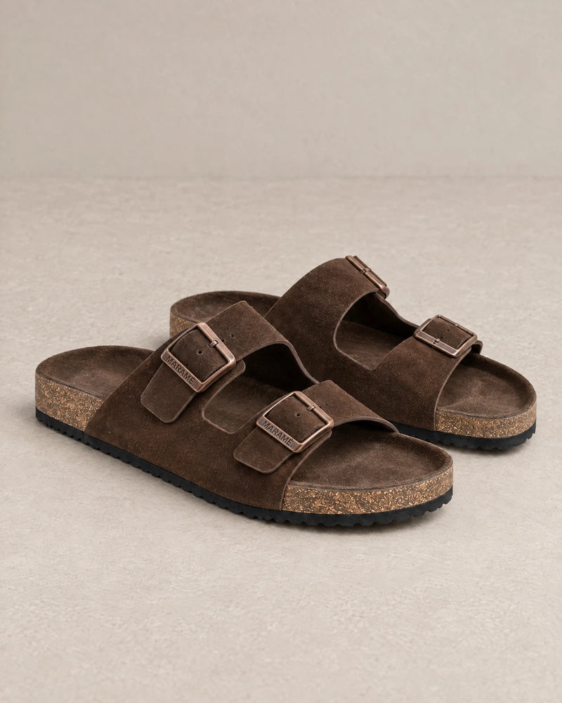 Suede Sandals campaign 03|brown