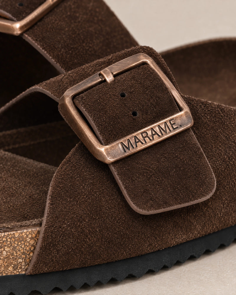Suede Sandals campaign 05|brown