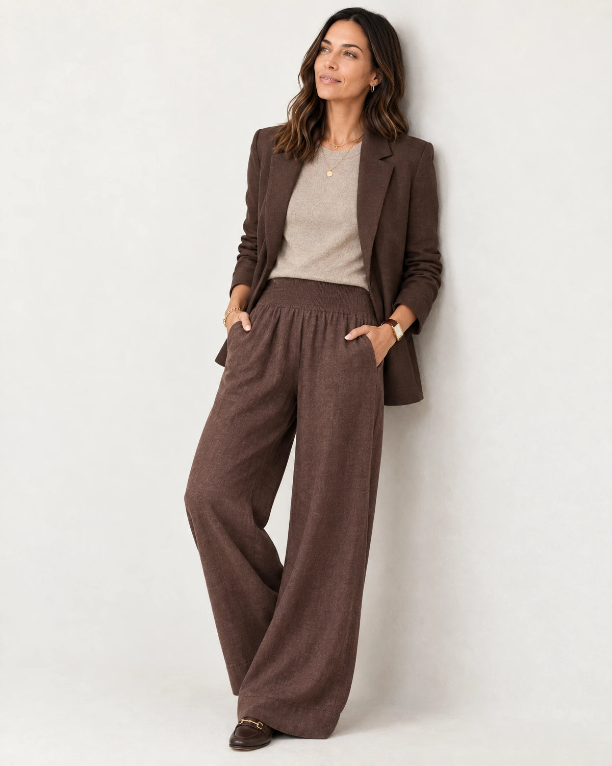 
The Amara Linen Trouser campaign 07