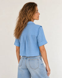 The Cala Shirt campaign 04|cornflower blue