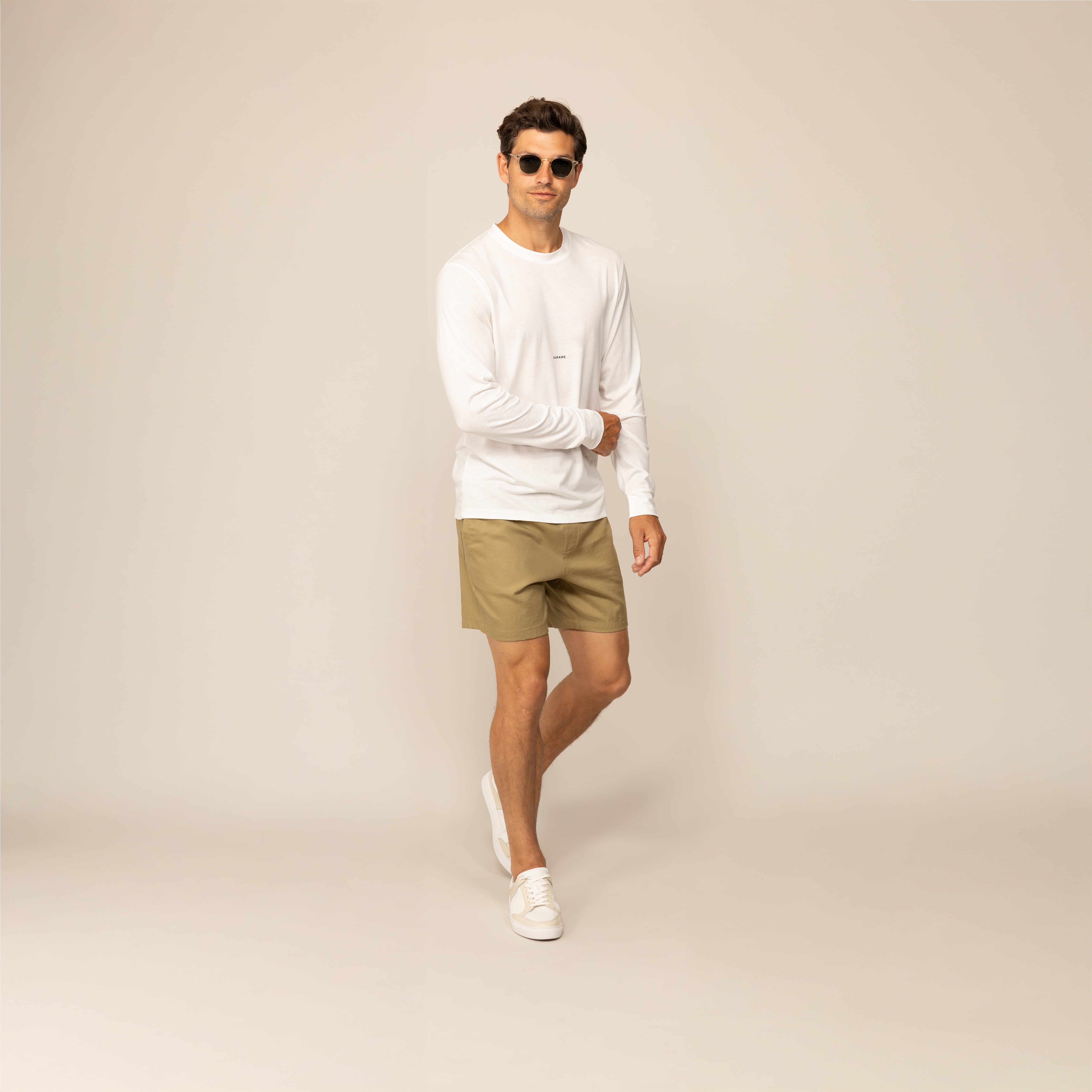 Casual Linen Blend Shorts
