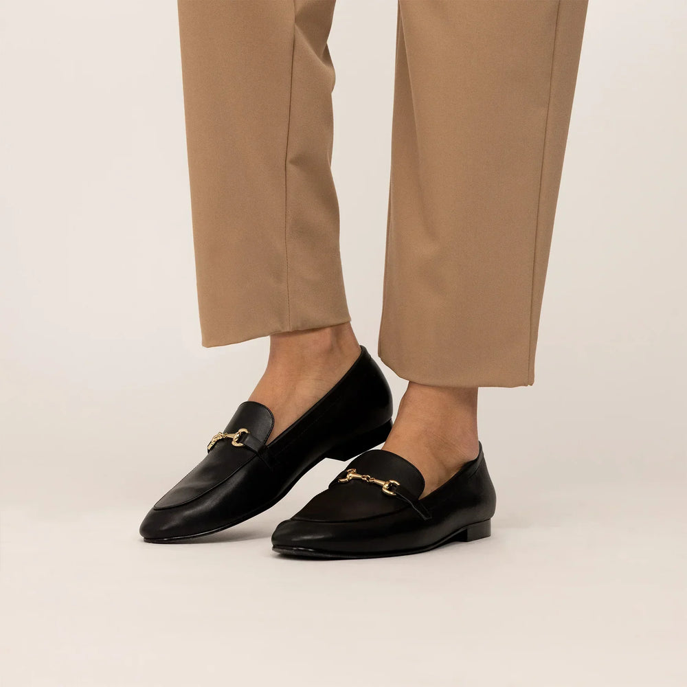 Leather Buckled Loafers
