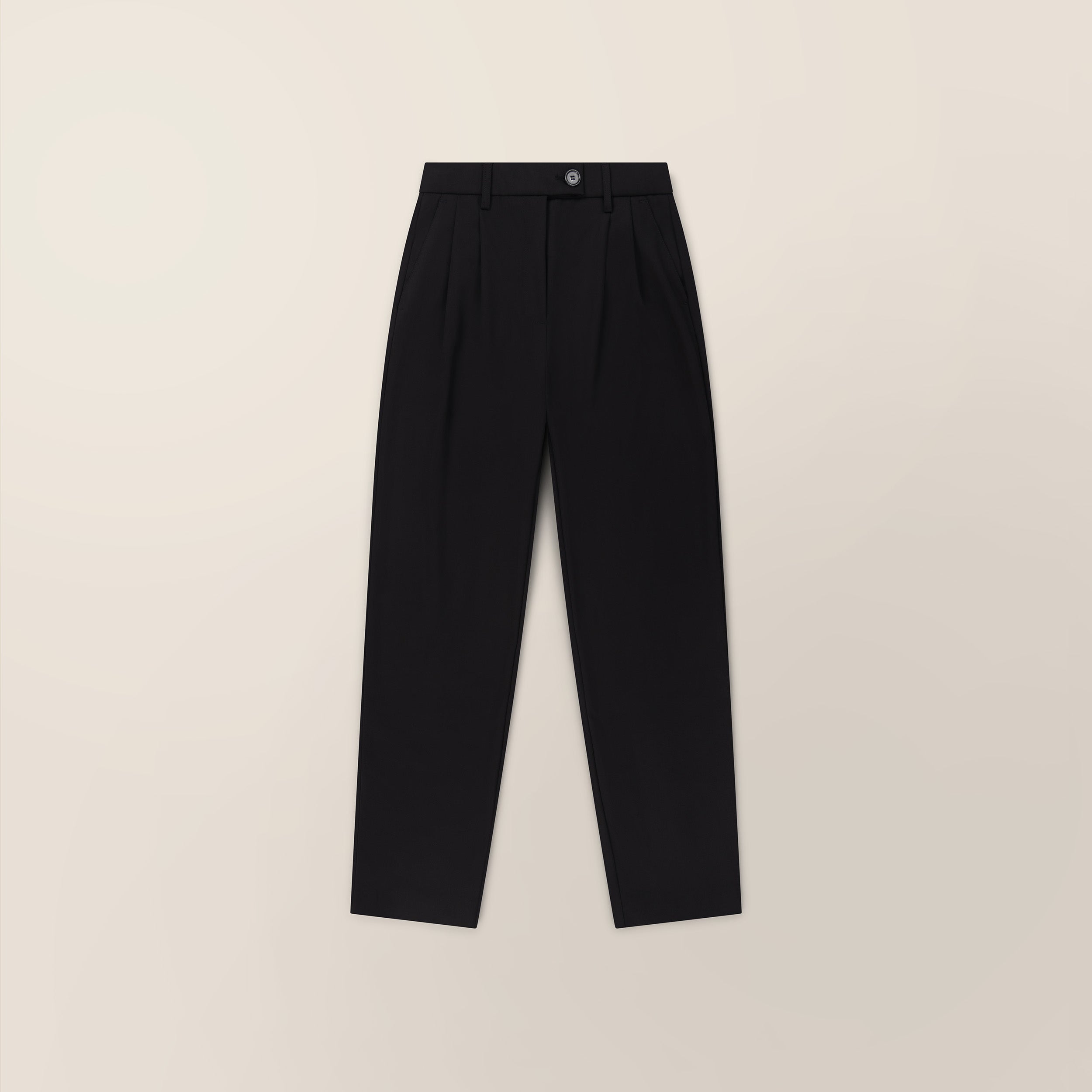 High-Waisted Tapered Trousers