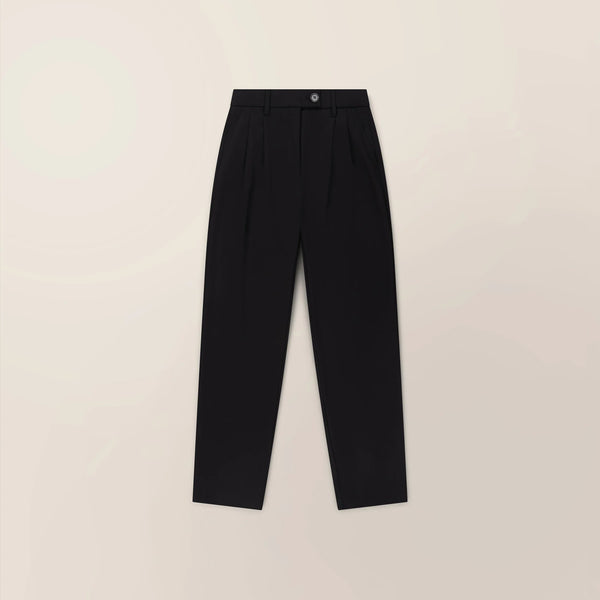 High-Waisted Tapered Trousers