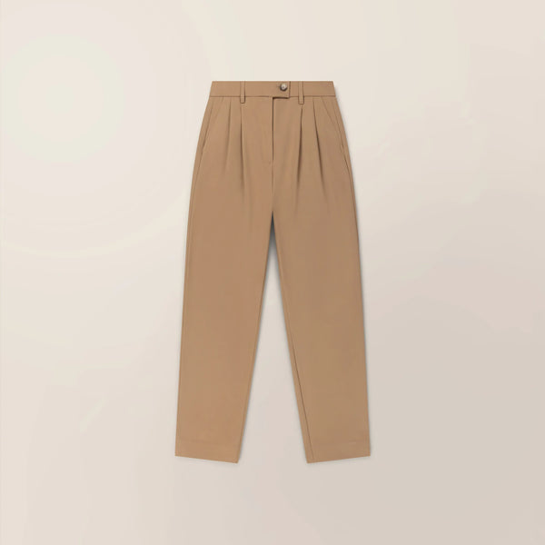 High-Waisted Tapered Trousers