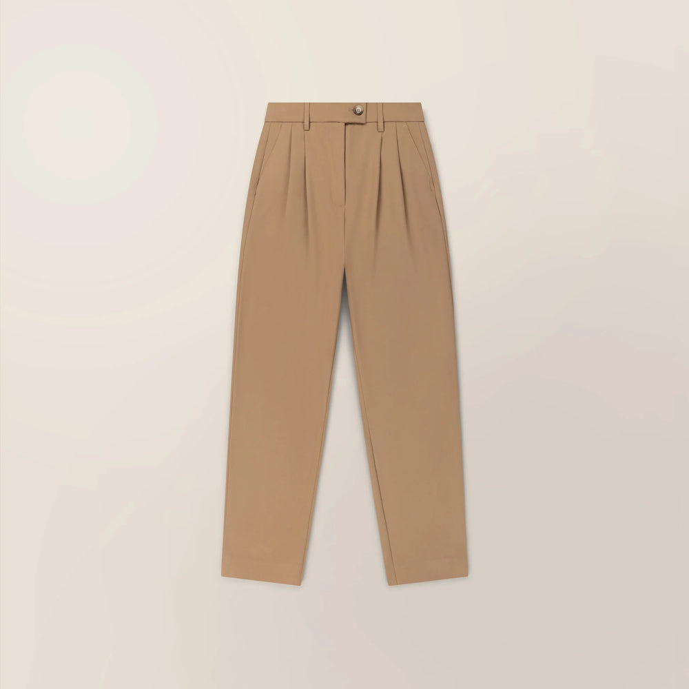 High-Waisted Tapered Trousers