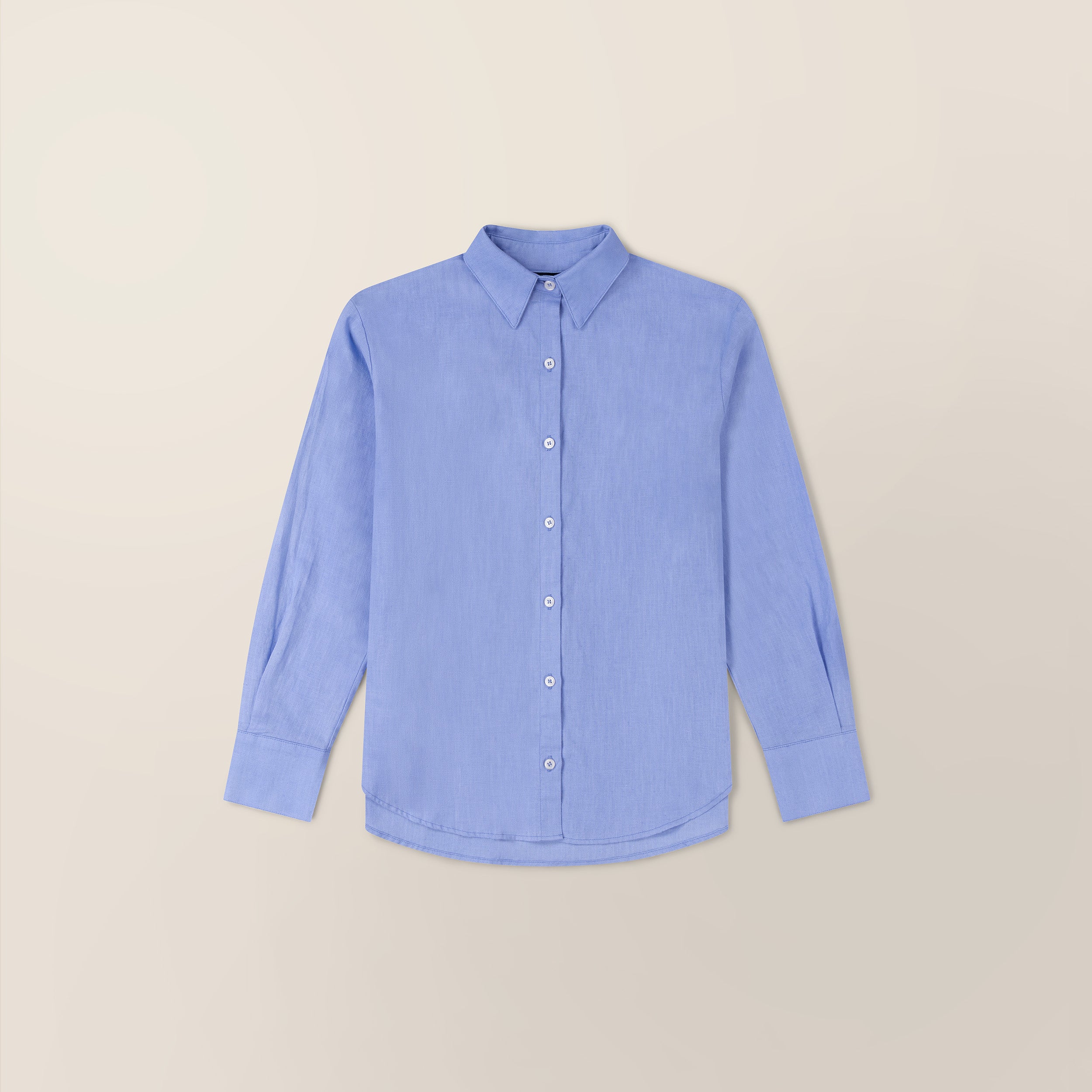 Linen Blend Long Sleeve Shirt