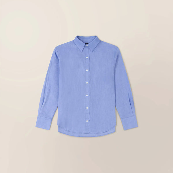 Linen Blend Long Sleeve Shirt