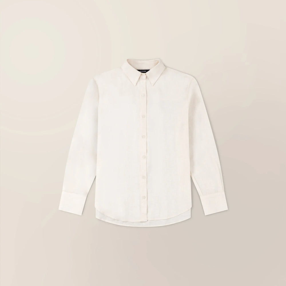 Linen Blend Long Sleeve Shirt