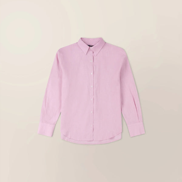 Linen Blend Long Sleeve Shirt