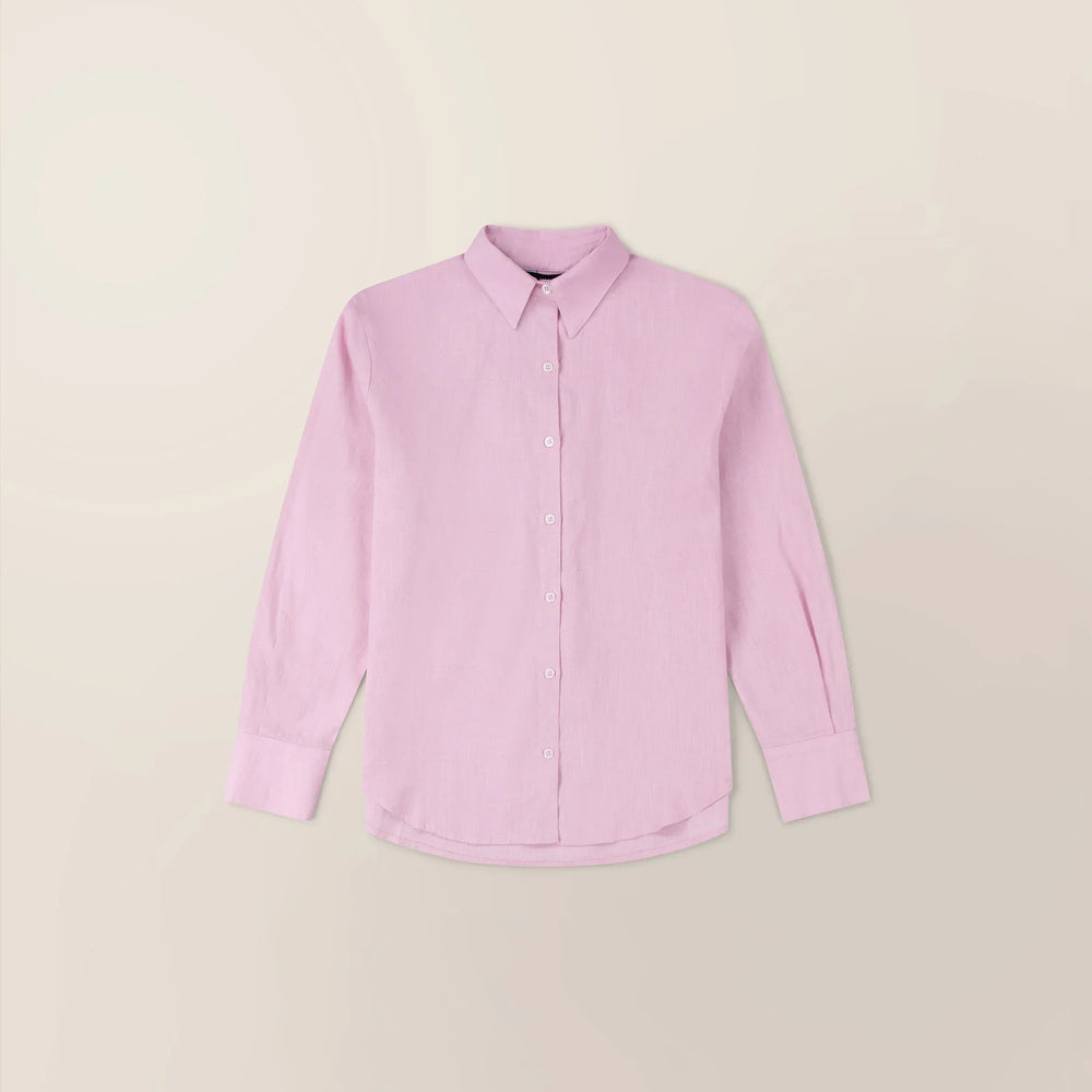 Linen Blend Long Sleeve Shirt