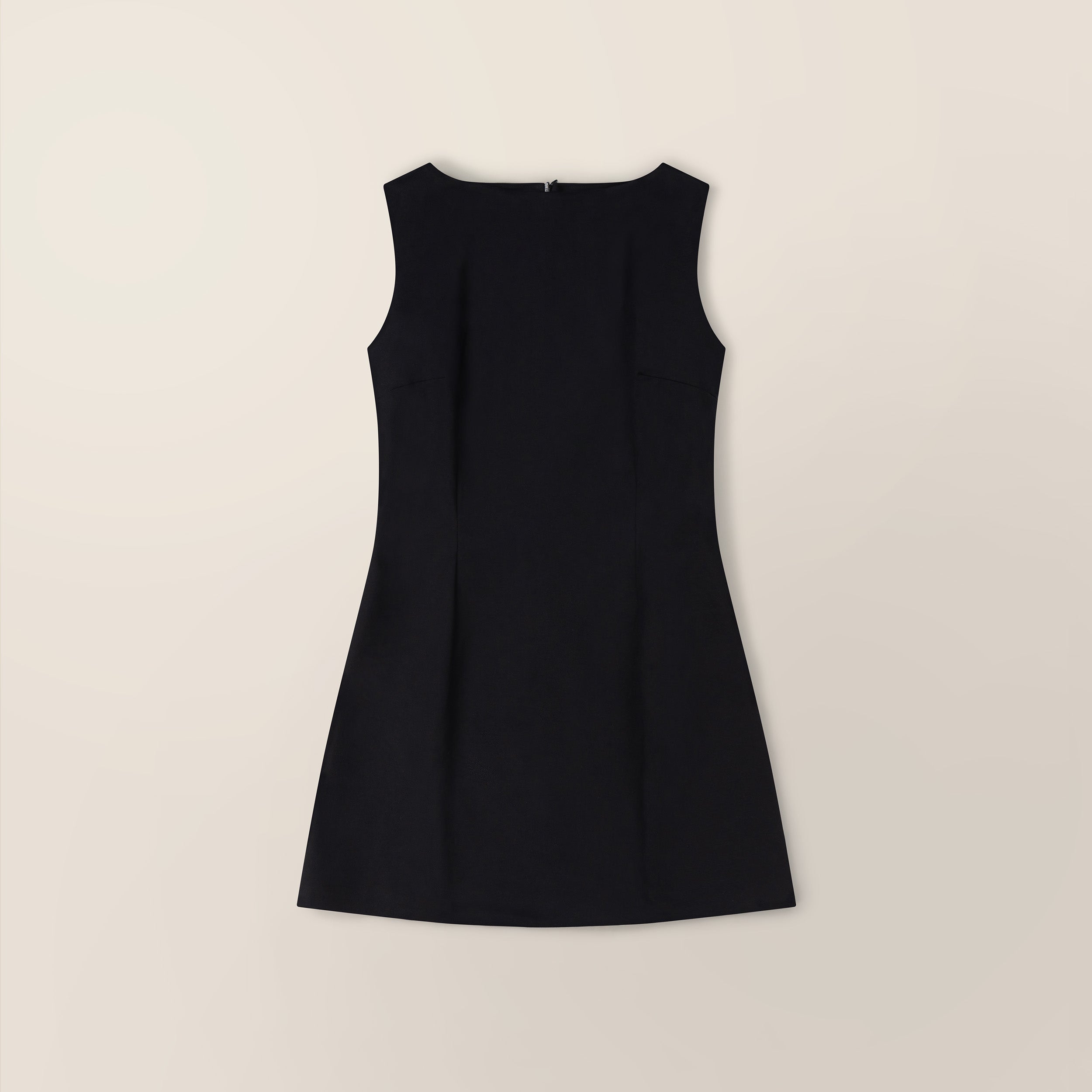 Mid-Thigh Boat Neck Dress