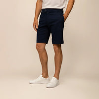 Man wearing Chino Shorts in Navy, front view. |navy