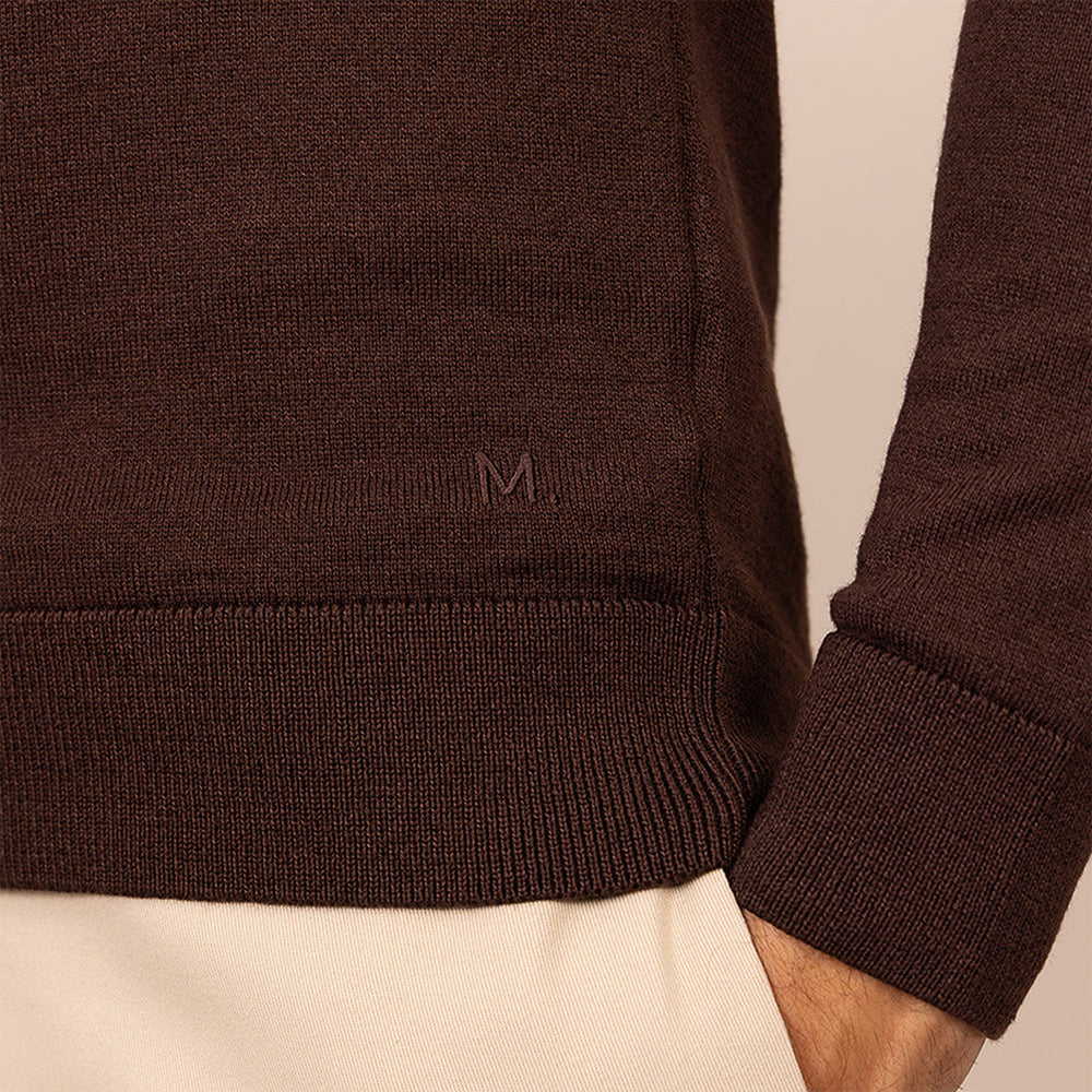 Italian Merino/Cotton Long Sleeve Polo