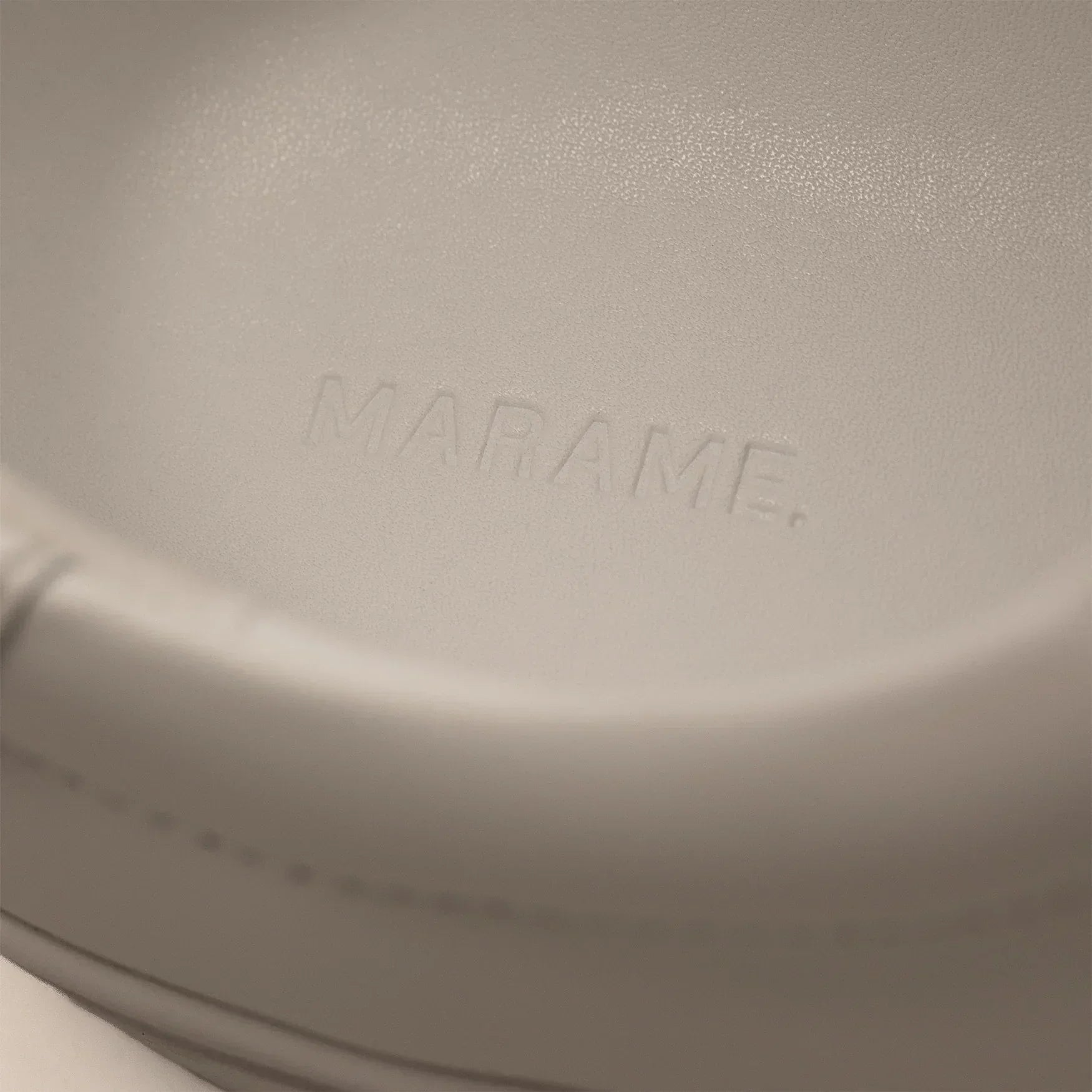 Marame Smart Leather Trainers in White, closeup.|white