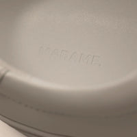 Marame Smart Leather Trainers in White, closeup.|white