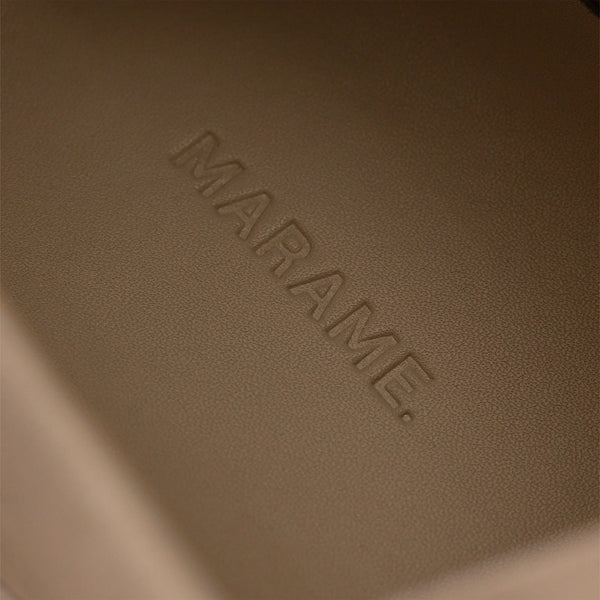 Marame Smart Suede Trainers in Grey, closeup.