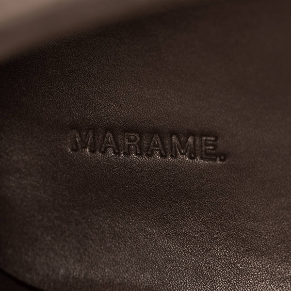 Man wearing Suede Loafers in Burnt Brown, detail.