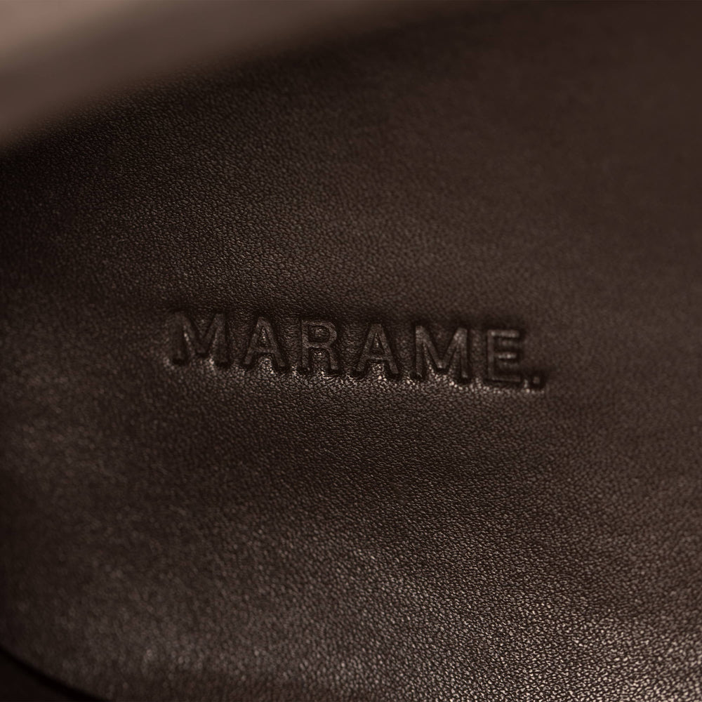 Man wearing Suede Loafers in Burnt Brown, detail.