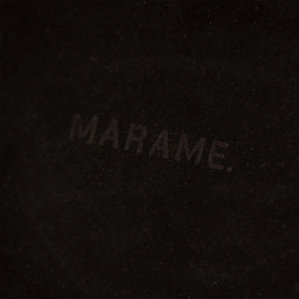 Marame Suede Sandals in Black, closeup.