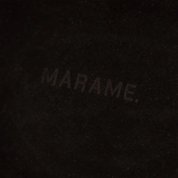 Marame Suede Sandals in Black, closeup. |black