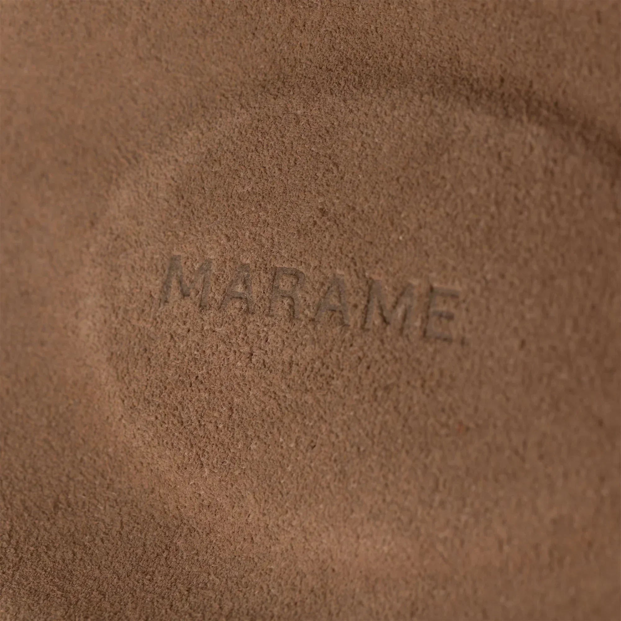 Marame Suede Sandals in Clay, closeup. |Clay