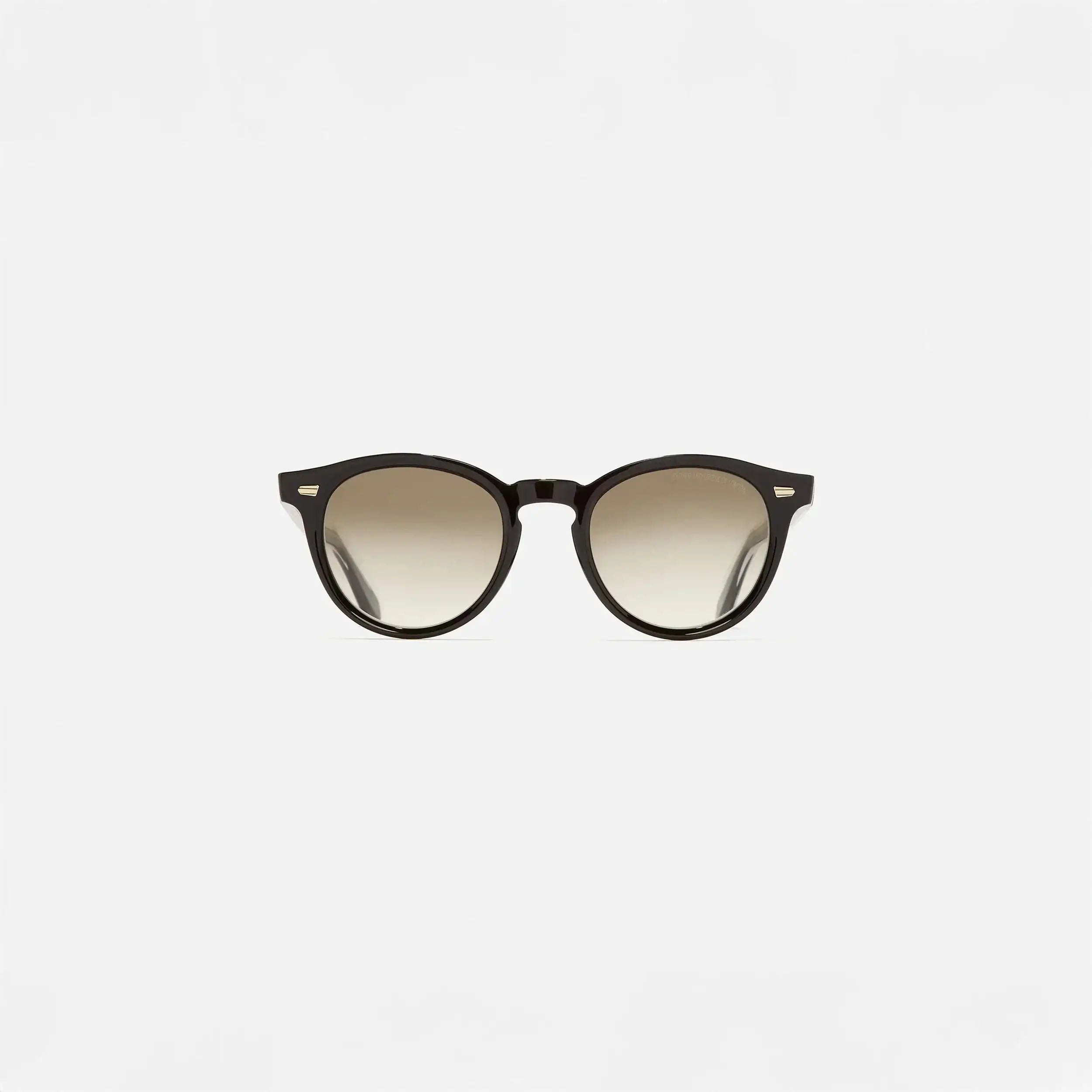 Cutler and Gross Round Sunglasses 9378 in Black. front view.|black